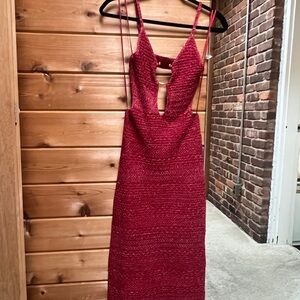 Elegant Red Sleeveless Dress